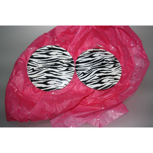Zebra Print Earrings Black & White Round Women's Fashion Jewelry Beauty